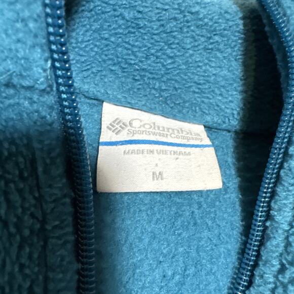 Columbia Jacket Women’s Size Medium Blue Full Zip Pocket Fleece Mock Neck - Picture 4 of 10